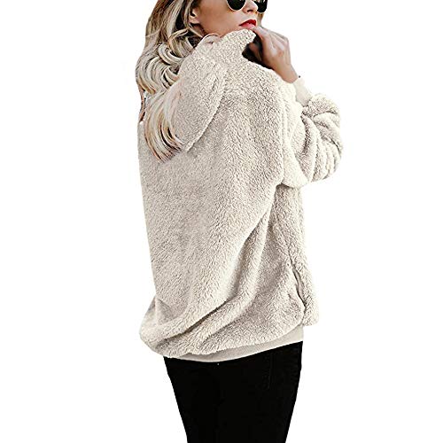 SHOBDW Liquidación Venta Mujer Sudadera con Capucha Suelta Tallas Grandes Jersey de Mujer Jersey otoño Invierno Manga Larga Remata Abrigo cálido (2XL, Blanco)