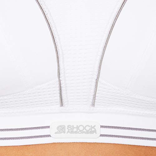 Shock Absorber Ultimate Run Bra, Sujetador Deportivo para Mujer, Blanco (White/Silver), 110D