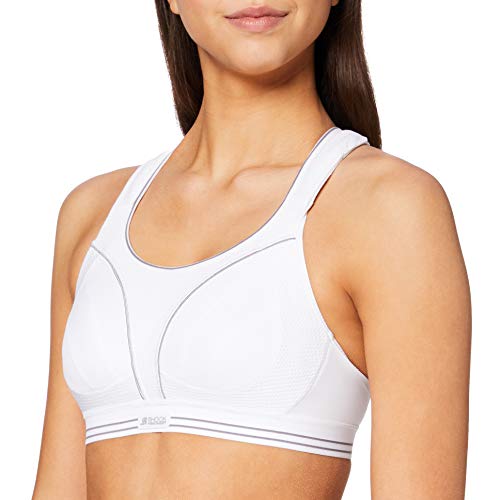 Shock Absorber Ultimate Run Bra, Sujetador Deportivo para Mujer, Blanco (White/Silver), 110D