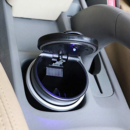 SHUNHUI Cenicero para Automóvil Cenicero con Luz Led para Cenicero Portátil De Material Ignífugo Portátil para Automóviles Domésticos