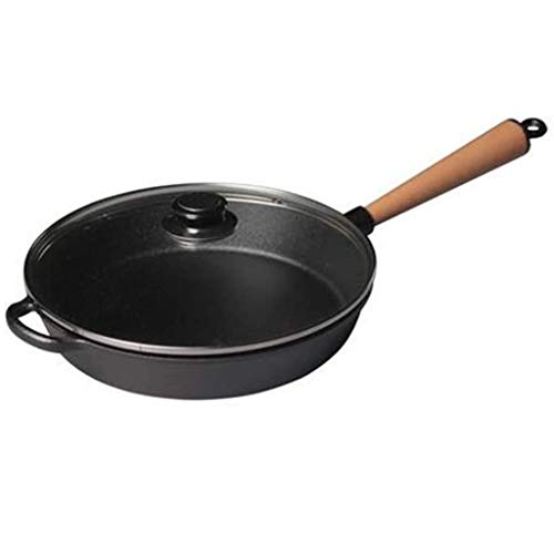 SHYOD Multifunción (22cm) Tortilla Sartén con tapa de vidrio de aluminio Wok Pan, Stone & CeramicNonstick natural recubierto Sartén, libre de PFOA