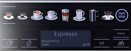 Siemens EQ.6 plus Independiente Máquina espresso 1,7 L Totalmente automática - Cafetera (Independiente, Máquina espresso, 1,7 L, Molinillo integrado, 1500 W, Negro, Acero inoxidable)