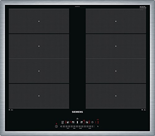 Siemens ex645fxc1e iQ700 hobs eléctrico/vitrocerámica/vidrio y cerámica/58,3 cm/Flexible de zonas – 2 zonas de cocción de inducción/Negro.