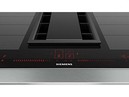 Siemens EX875LX34E hobs Aluminio, Negro Integrado Con - Placa (Aluminio, Negro, Integrado, Con placa de inducción, Vidrio y cerámica, Rectangular, 200 x 240 mm)