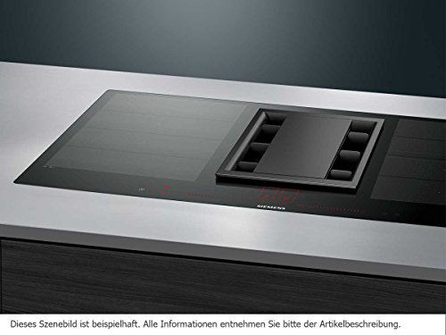 Siemens EX875LX34E hobs Aluminio, Negro Integrado Con - Placa (Aluminio, Negro, Integrado, Con placa de inducción, Vidrio y cerámica, Rectangular, 200 x 240 mm)