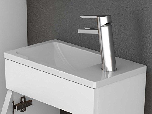 Sieper Badmöbel Gabun Mueble de baño pequeño con Lavabo en Blanco Made in Germany