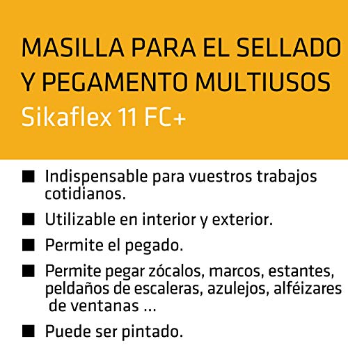 Sika 11 FC+, Adhesivo multiusos y sellador de juntas elástico, Beige, 300ml