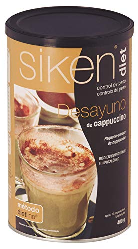 SIKEN Diet - Desayuno de Capuccino. Bote de 400 g. 79 Kcal/ración.