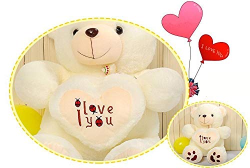 SILENCE 50Cm-90Cm Osito de Peluche Osos Abrazo Gigante Juguetes Grandes Muñeca Peluches de Peluche Te Amo Muñeca Regalo de San Valentín para niña-70Cm_Beige