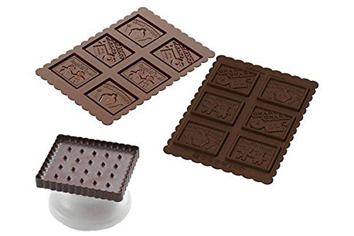 silikomart CKC04 Kit para Hacer Galletas con cubertura en Chocolate