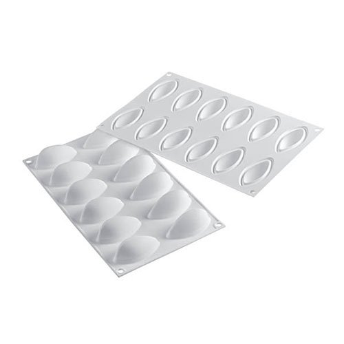 silikomart Professional Molde de Silicona para 12 quenelles Cocina: repostería (Molde de Silicona).