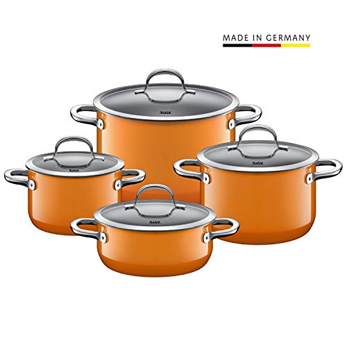 Silit 2109302506 Silargan-Batería de cocina (4 piezas), naranja oscuro