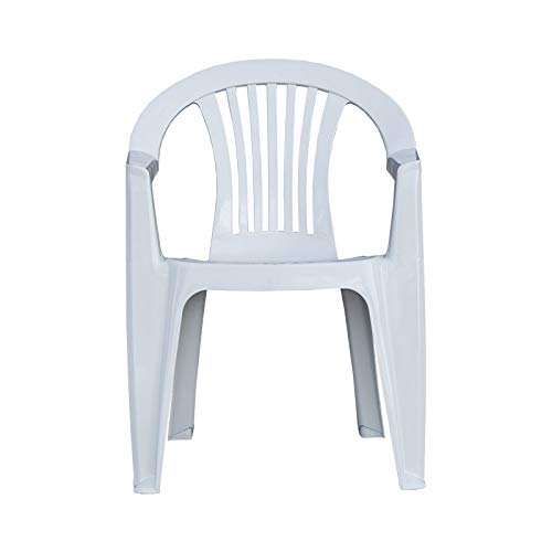 Silla con brazos de plástico. Silla de pvc con brazos. Silla de plástico. Sillas apilables con brazos para jardín, terraza, eventos, cafeterías, bares. Sillas con reposabrazos económicas.