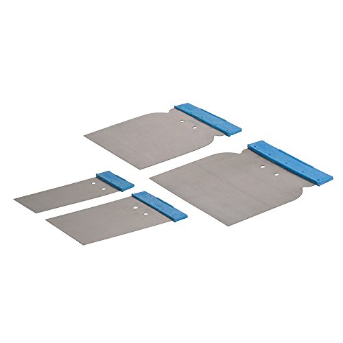 Silverline 398777 - Espátulas para Masilla, 4 pzas (50, 80, 100, y 120 mm)