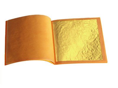 Sim Gold Leaf Hoja, Oro, 43mm x 43mm, 10