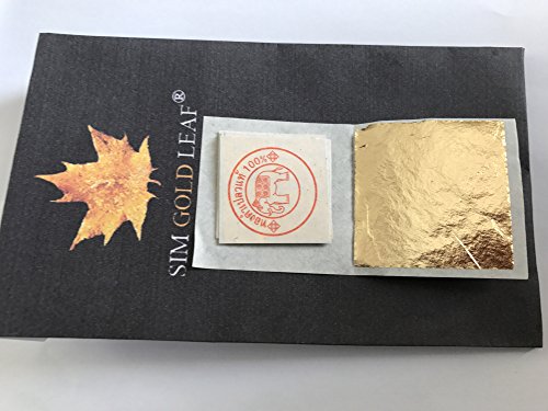 Sim Gold Leaf Hoja, Oro, 45mm x 45mm, 50