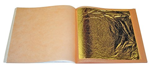 Sim Gold Leaf Hoja, Oro, 45mm x 45mm, 50
