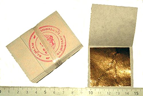 Sim Gold Leaf Hoja, Oro, 45mm x 45mm, 50