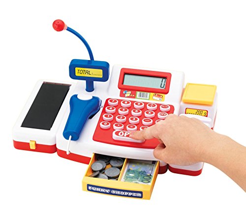 Simba Caja registradora supermercado con escáner y calculadora (18 x 16 x 38 cm) 452570