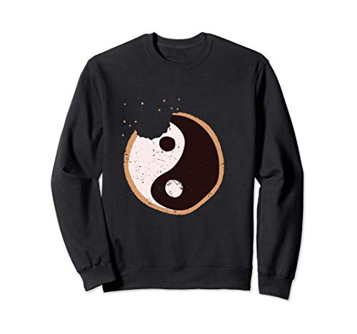 Símbolo de Yin y Yang Gráfico de galleta en blanco y negro Sudadera