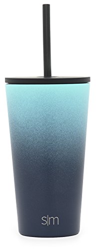 Simple Modern Classic 470ml Termo Cafe con 2 Tapas: Abatible y con Paja - Taza Termica para Llevar Vaso Termico de Viaje 4 Horas Calientes 16 Horas Frias, Botella Agua Acero Inoxidable mujer u hombre