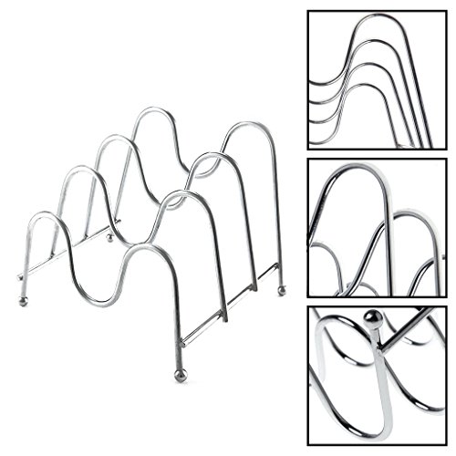 SimpleLife Pot Lid Rack Soporte para Platos - Soporte y Organizador para la Tapa de la Bandeja, Estante para Tablas de Cortar - Accesorios de Cocina versátiles