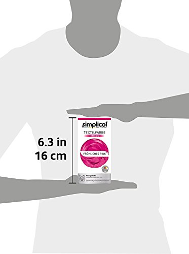 Simplicol Kit de Tinte Textile Dye Intensive Rosa: Colorante para Teñir Ropa, Tejidos y Telas Lavadora, Contiene Fijador para Colorante Líquido, Anti Alérgeno, No Destiñe, Seguro para su Lavadora