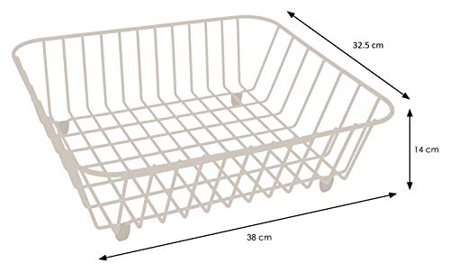 Simplywire - Cesta para fregadero de cocina, escurridor de platos, cromado