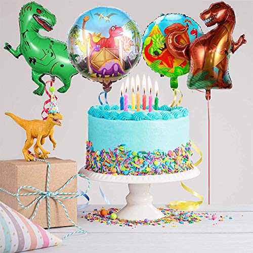 SIMUER Dinosaurio Globo de Helio, 8 Piezas Gigante Globos para Fiesta de niños Globo de cumpleaños Decoración Foil Dinosaur Balloon Jurassic World Birthday Party Supplies