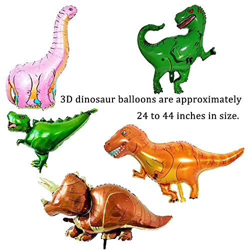 SIMUER Globos de Helio 7-Piezas Foil Dinosaur Balloon Jurassic World Birthday Party Supplies Jungle Style Large Balloon Globos Fiesta de Cumpleaños del Festival Decoración y Accesorio de Fiesta