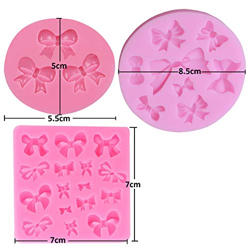 Simuer Molde de Silicona para Fondant, 3 Unidades