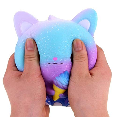 Simulación Soft Squishies, lenta Rising blandos juguetes for apretar gatito gato New Galaxy helado blando lenta Rising Jumbo lindo blando Correa Squeeze perfumado pan de la torta de juguete de regalo