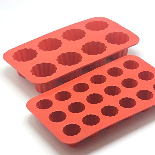 SIMUR Gel de sílice 18 Hole Round Muffin Cup jabon Artesanal de Chocolate Molde cilíndrico de Cup Cake Mould w/Silicone Brush