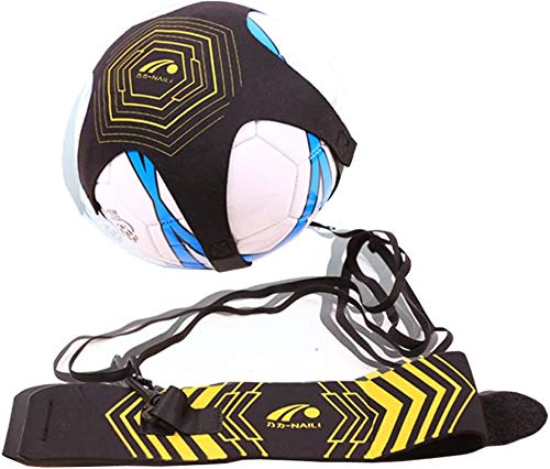 Sin marca Kick Hands Free Soccer Trainer, compatible con balones de tamaño 3, 4 y 5, Fútbol/Kick/Throw Trainer Solo Práctica Ayuda Control Habilidades Ajustable Cinturón de Cintura