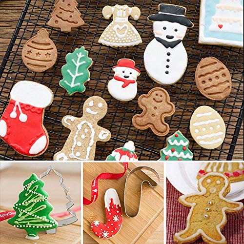 Sinwind Navidad Cortadores Galletas Moldes para Galletas - 15 Piezas - Acero Inoxidable