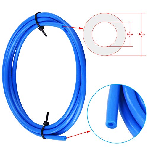 SIQUK 5 Piezas Tubo de teflón de PTFE(1 metros) con 10 Piezas PC4-M6 Fittings y 10 Piezas PC4-M10 Fittings para impresora 3D Filamento 1.75mm