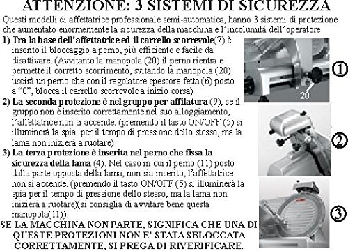 Sirge Profesional Semi-automática máquina de Cortar 30 cm 420 vatios 3 Guardias de Seguridad, Espesor de 0 a 15 mm, Las aprobaciones Europeas