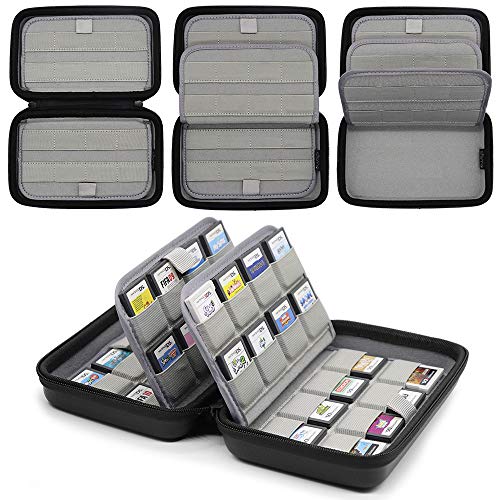 Sisma Estuche de juegos para 64 cartuchos Nintendo 3DS DS 2DS - Funda cartuchos juego - color negro