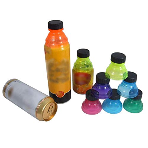 Sitrda Tapas Reutilizables para latas de 6 x 5 cm, Protector de Tapa Superior para Botellas de refresco, Color al Azar
