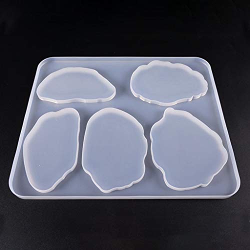 siwetg Conjunto De Posavasos De Molde De Decoración De Mesa Grande Moldes De Silicona De Copa De Copa De Múltiples Estándares Molde De Pegamento UV De Epoxi De Cristal DIY