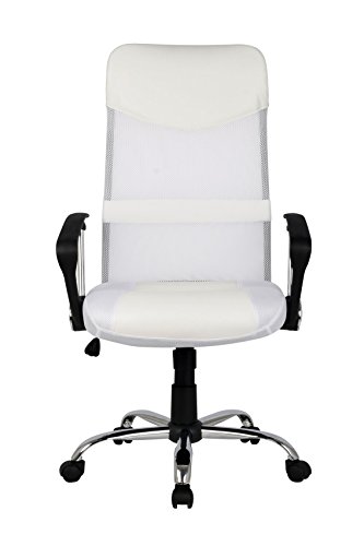 SixBros.Sillón de Oficina Silla de Oficina Silla giratoria Blanca H-935-6/1320