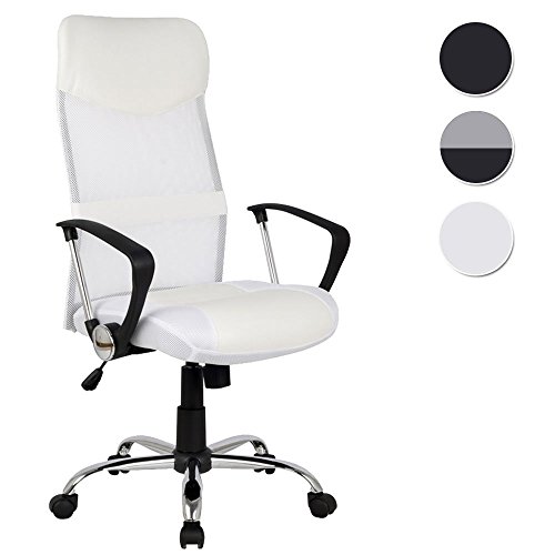 SixBros.Sillón de Oficina Silla de Oficina Silla giratoria Blanca H-935-6/1320