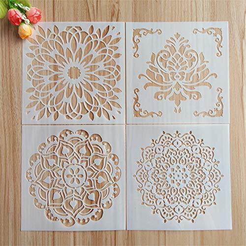 SIYI-XIU 15 PCS Hojas en Blanco de la Plantilla de Mylar Plantillas de Mylar Cuadradas Cameo Blank Stencil Sheets