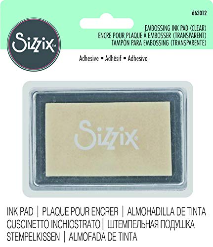 Sizzix Accesorio, Almohadilla de tinta estampada (transparente), Única,