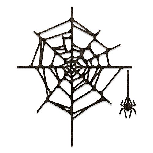 Sizzix Set de Troqueles Thinlits 2 pzas 664747 Telaraña de Tim Holtz, Spider Web, Talla única