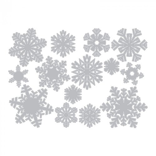 Sizzix Thinlits Troqueles 14PK Mini Copos De Nieve De Papel