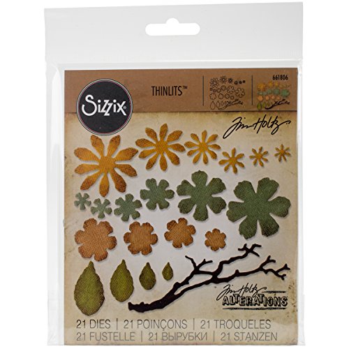 Sizzix Thinlits Troqueles 21PK Pequeños jirones florales