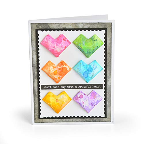 Sizzix Thinlits Troqueles 2PK Corazón facetado