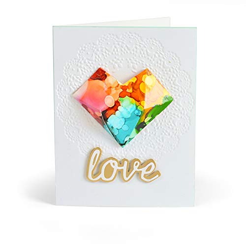 Sizzix Thinlits Troqueles 2PK Corazón facetado