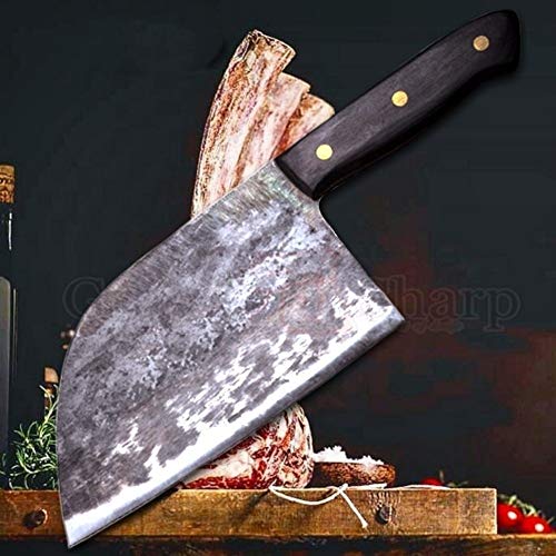 SJZS Forjado Hecho a Mano del Cuchillo del Cocinero con Revestimiento de Acero Forjado China Cleaver Profesional Cuchillos de Cocina de Carne Verduras utensilio de trituración rebanar